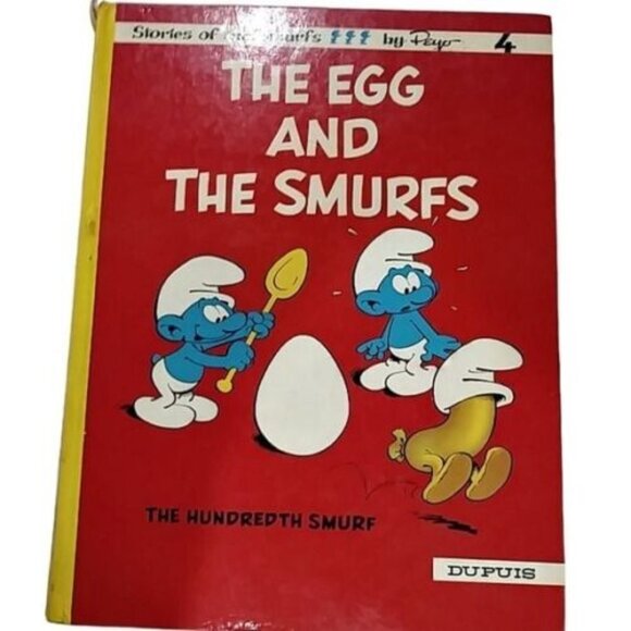 Kid's Hardcover Book The Egg and the Smurfs‎ Peyo S.A.Editions Jean Dupuis 1978 - Picture 1 of 1